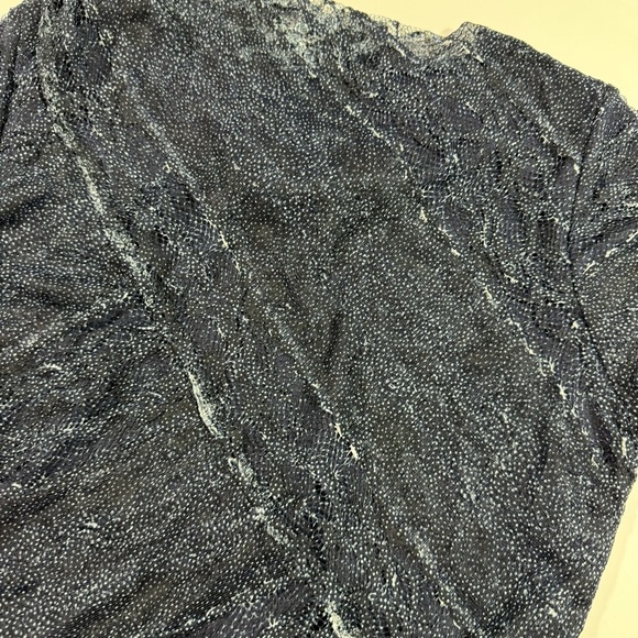 Joseph Ribkoff Shirred Knee Length Sheath Dress Lace Overlay Blue - Picture 5 of 7